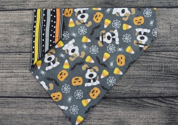 Halloween Dog Bandana-Over the Collar-  Scary Puppies - Dracula Frankenstein Witch