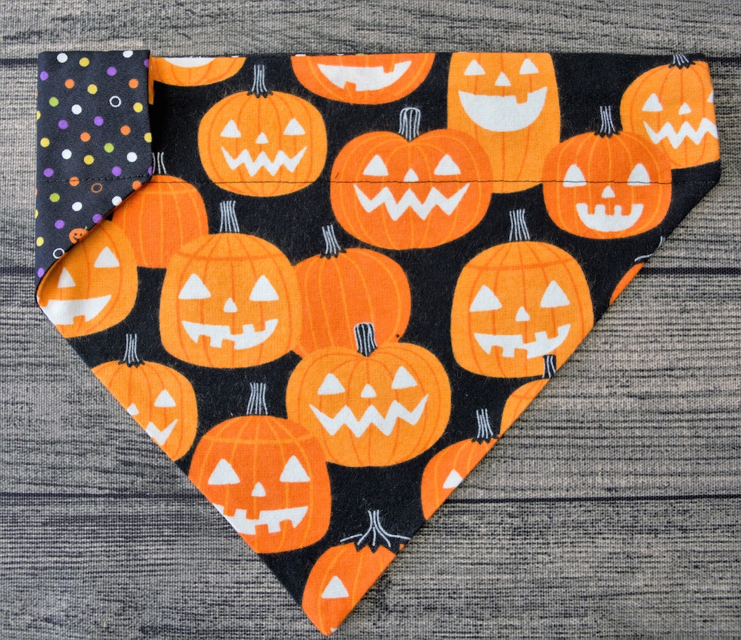 Halloween glow in the Dark Dog Bandanaover the Collar Etsy