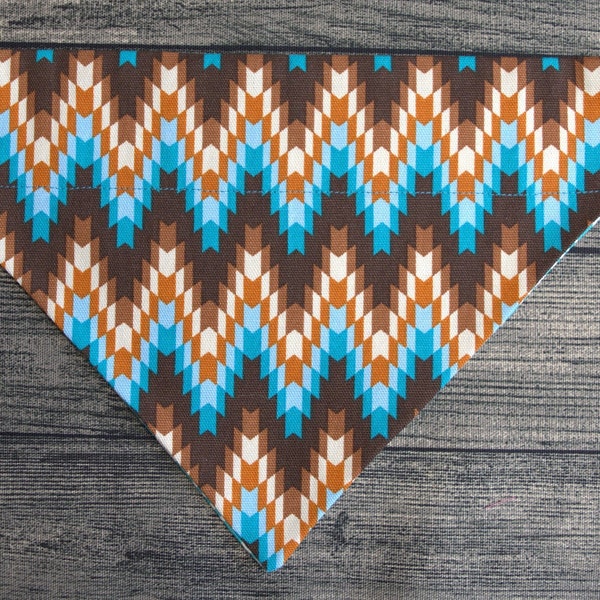 Fall Dog Bandana- Over the Collar- Aztec Design - Southwest