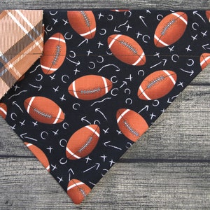 Football Dog Bandana-Over the Collar- Are you ready for some Football? NFL Harvest Plaid
