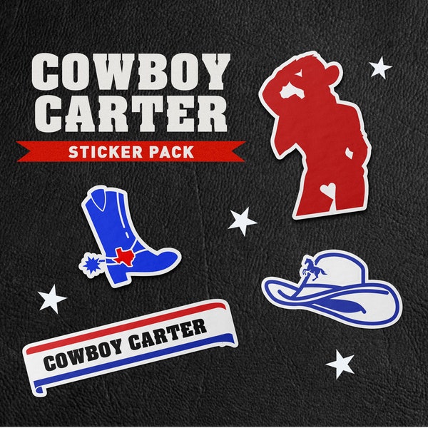 Beyoncé Cowboy Carter Act II Sticker Pack, Holographic Option Available