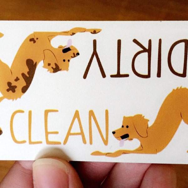 Clean/Dirty Dishwasher Magnet, Dog Dishwasher Magnet, Cute Dishwasher Magnet, Fun Dishwasher Magnet, Golden Retriever, Clean dirty magnet