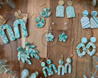 TO THE SEA collection - Polymer Clay earrings - Dangle / Studs / Tassels