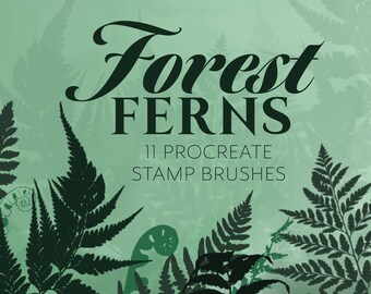 Fern Stamp Brushes for Procreate, Plant Stamps, Botanical Brushes, Plants and Leaves, Stamp Brush