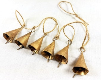 Kleine Bells Windchime, Vintage Retro Boho Boho jingle bells handgemaakte India koe bel reggae deurbel deurbel tuin decor gong patio