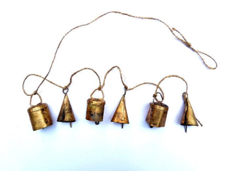 50 Small Brass Cow Bells Mug shaped handmade recycled metal Etsy