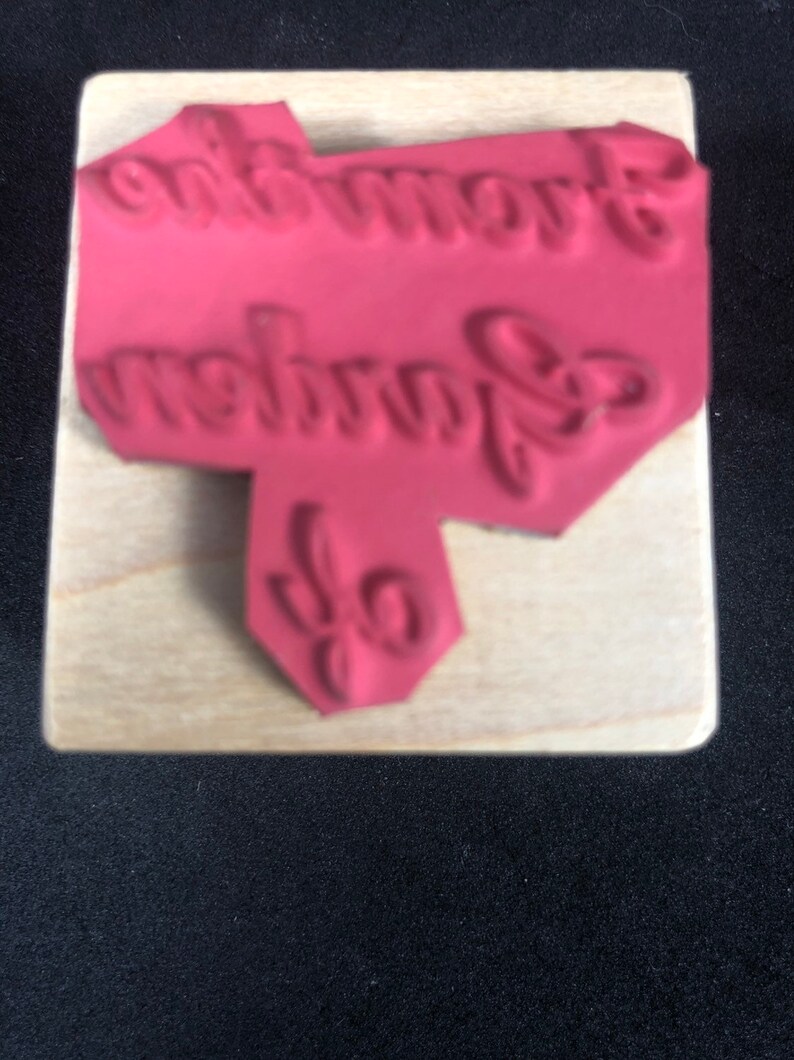 Lake-O wood back rubber stamp design for gifts produce sales From the Garden of