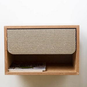 Floating Bedside Table, Wall Mounted Nightstand with One Drawer and Shelf
