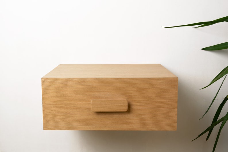 Wooden Floating Drawer Shelf With Drawer Custom Size Etsy