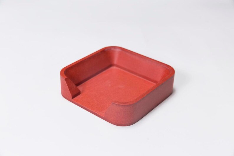 Red Desktop Memo Holder Square Notepad Holder for Desk Etsy