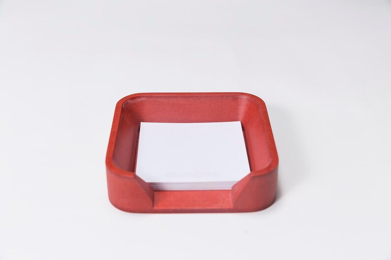 Red Desktop Memo Holder Square Notepad Holder for Desk Etsy