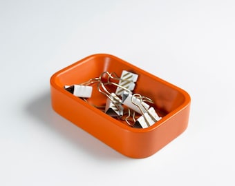 Portaclips de papel naranja, vaso de madera para sujetapapeles, bandeja de madera para sujetapapeles, organizador de escritorio para mujeres, accesorios de oficina, regalo de Navidad, opción negra