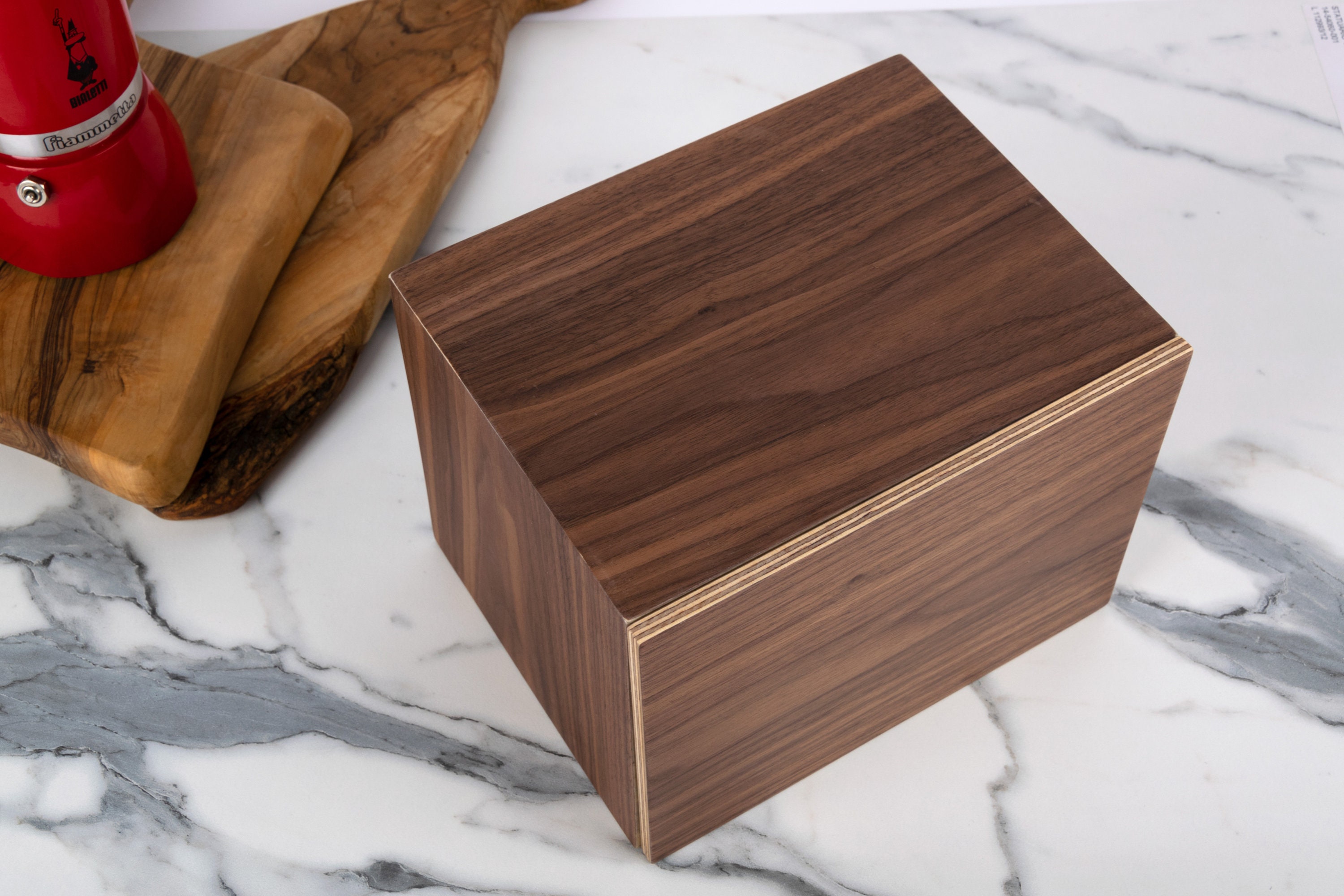 Wooden Recipe Card Box , Luxury and Modern Recipe Box, Birch or Walnut