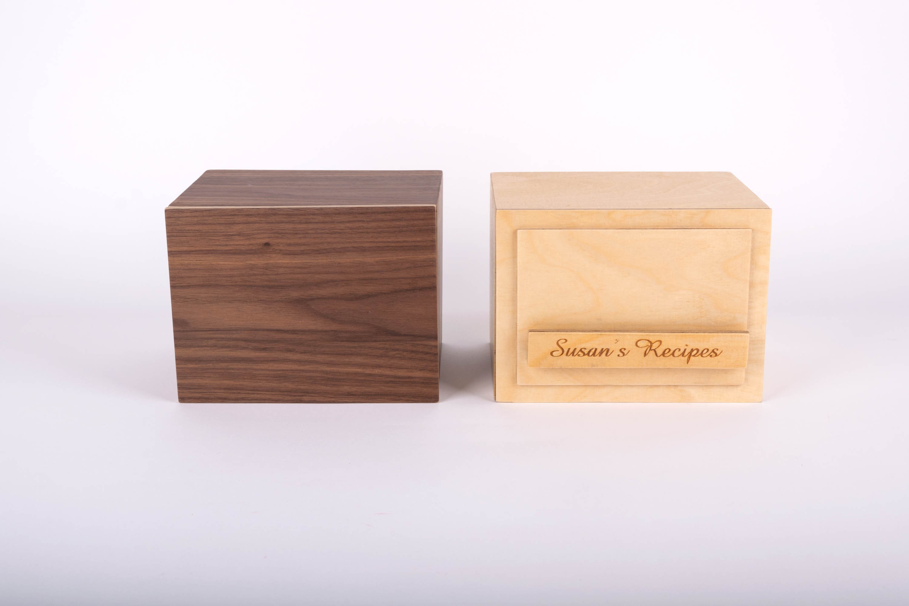 Wooden Recipe Card Box Luxury and Modern Recipe Box Birch Etsy