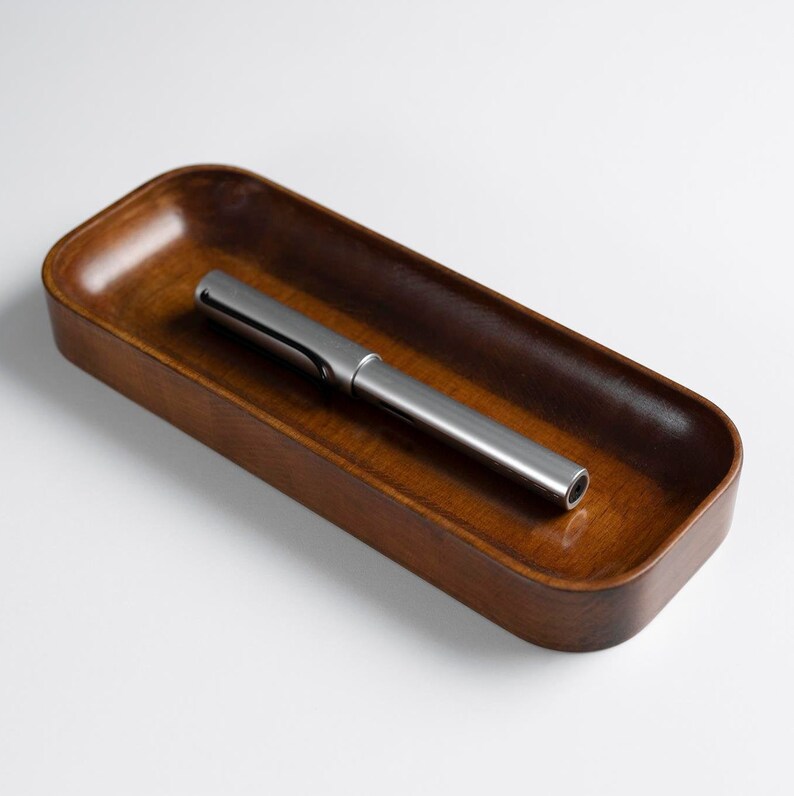 Fountain Pen Tray Pen Rest Wood Pen Holder Wooden Pencil Etsy