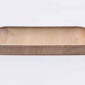 Beechwood Pen Tray, Wood Pencil Holder for Desk, Key Tray, Wooden Desk Organizer, Office Desktop Accessories, Work From Home, New Job Gift image 3