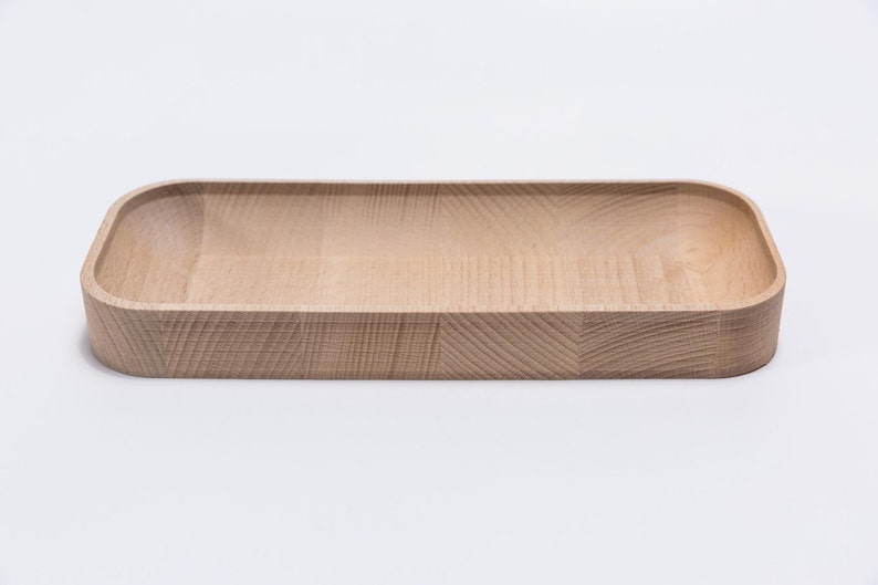 Beechwood Pen Tray Wood Pencil Holder Wooden Key Tray Desk Etsy