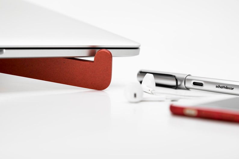 Red Scandinavian Laptop Stand for Table Ergonomic Macbook Etsy