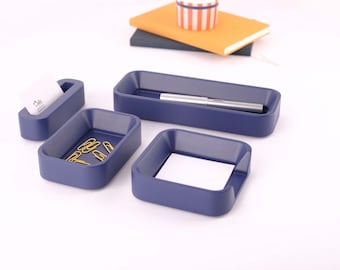 Navy Blau Schreibtisch Organizer Set-4er Set