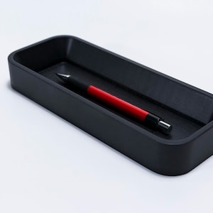 Black Pen Holder For Desk , Luxury Desktop Organizer , Office Desk Accessories , Executive Desk Decor, Office Gift for Men