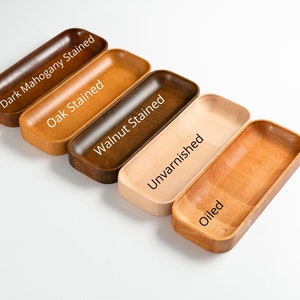 Beechwood Pen Tray, Wood Pencil Holder for Desk, Key Tray, Wooden Desk Organizer, Office Desktop Accessories, Work From Home, New Job Gift image 10