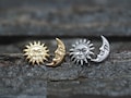 Sun and Moon Stud Earrings: 925 Sterling Silver Minimalist Jewelry product logo