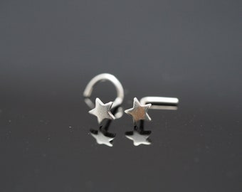 Nose Stud ,Little Star sterling silver nose stud / nose screw, Jewelry Nose Stud, Body Piercing Jewelry, Nose Piercing, Body Jewelry