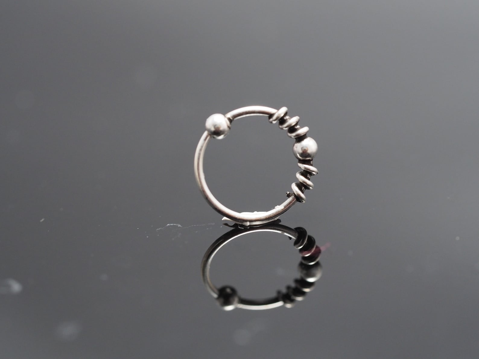 10mm Nose Ring Sterling Silver Nose RingNose PiercingSeptum Etsy