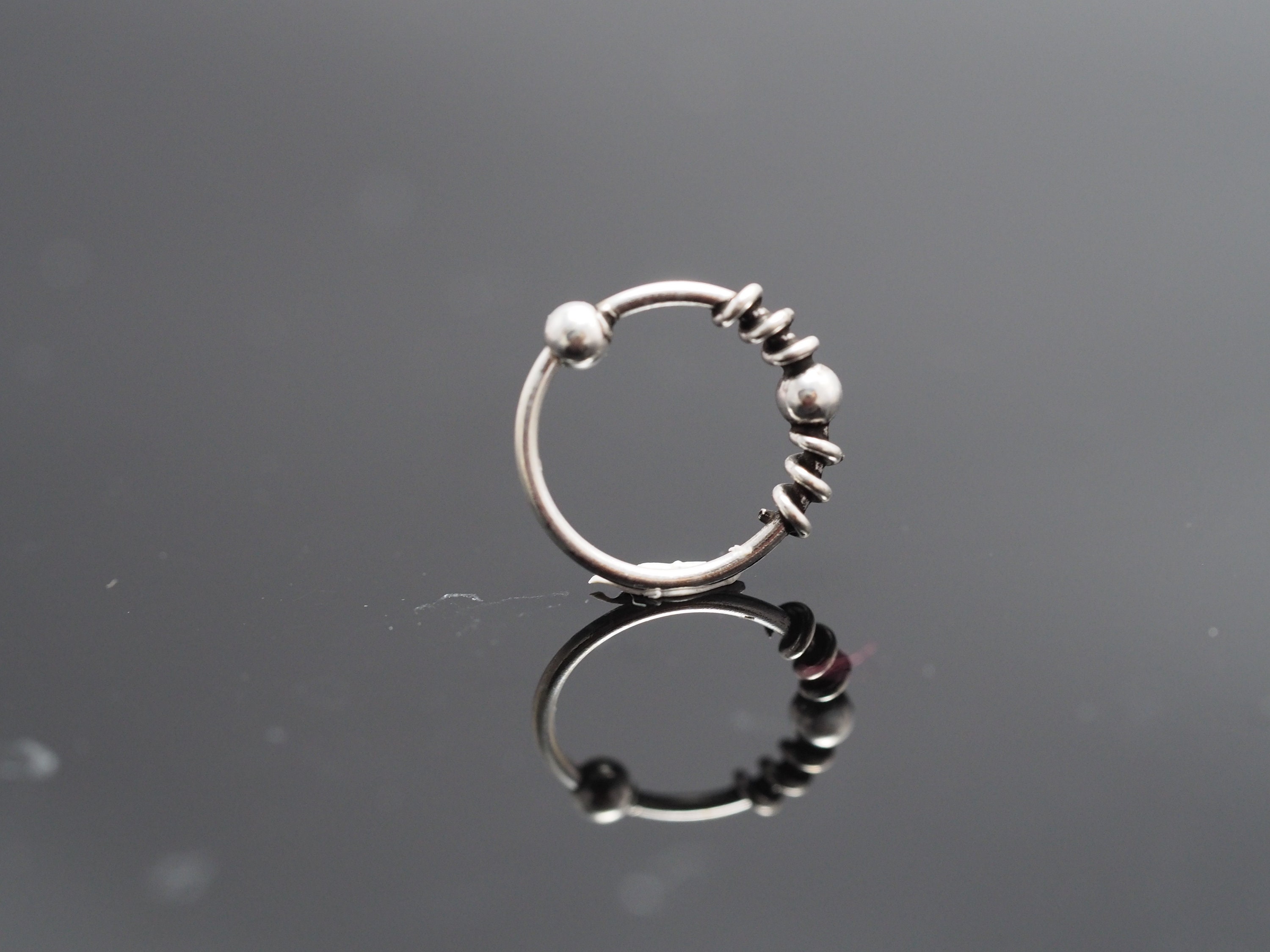 10mm Nose Ring sterling Silver Nose Ringnose Piercingseptum Etsy