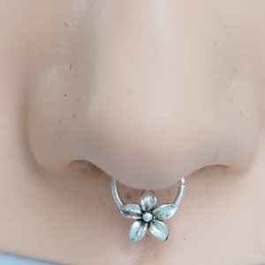 16G, 18G Plumeria Septum Ring/Daith Earring/Cartilage Earring/Body Jewelry