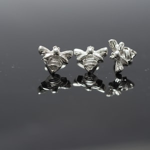 Bee Sterling Silver Nose Stud: 18, 20 Gauge Nose Piercing