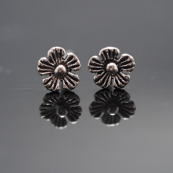 Bali Flower Stud Earrings, Bali earrings, 925 Sterling Silver