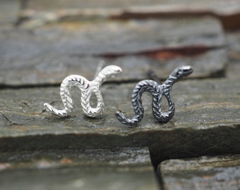 Small Snake Earrings , 925 Sterling Silver, Snake Stud Earrings ,Snake Earrings, Minimalist Earring, Silver stud earring, Gift