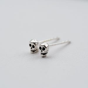 Orecchini Teschio Donna Uomo In Argento 925 - Cerchio A Cerchio Con Teschio E Farfalla, Gioielli Punk Per Halloween E Natale - 3