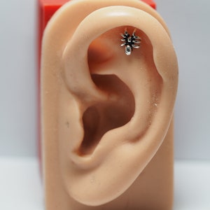 Spider  -20g, 18g, 16g Surgical stainless steel Labret Barbell,  Push Pin Post , Flat Back ,Cartilage earring, Piercing Jewelry