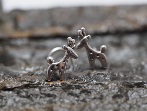 20g 18g Giraffe Sterling Silver Nose Stud Nose Screw Jewelry