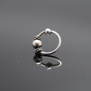 8mm Nose Ring ,Sterling Silver Nose Ring,Nose Piercing,Septum Ring, Cartilage Hoop,Tragus Ring, Helix Hoop.
