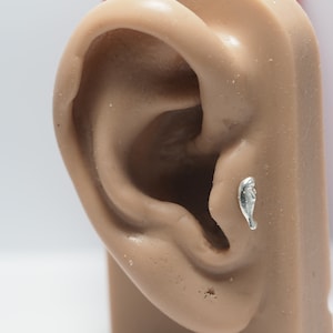 Dugong -20g, 18g,  16g Surgical stainless steel Labret Barbell,  Push Pin Post , Flat Back ,Cartilage earring, Piercing Jewelry