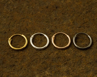 Kleine Sterling Silber Creolen - 10 mm
