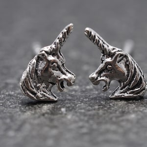 Unicorn stud Earrring, 925 Sterling silver, Minimal Jewelry, Silver stud earring, Sterling Silver ,  Birthday Gift