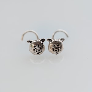 18 , 20 Gauge  Nose Stud , Pig Nose Stud, nose screw, Jewelry Nose Stud, Body Piercing Jewelry, Nose Piercing, Body Jewelry