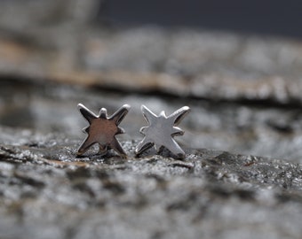 North Star Earrings , 925 Sterling Silver, Stud Earrings , Earrings, Minimalist Earring, Silver stud earring, Gift