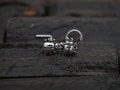 Scarab Beetle Nose Stud: Oxidized Sterling Silver Insect Jewelry product logo