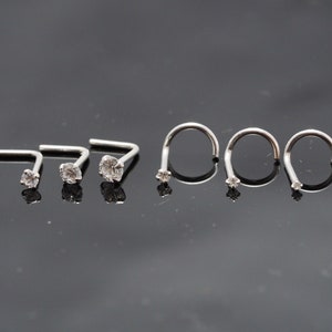 Nasenstecker, CZ Diamant Nasenstecker Sterlingsilber Nasenstecker / Nasenschraube, Schmuck Nasenstecker, Body Piercing Schmuck, Nasenpiercing