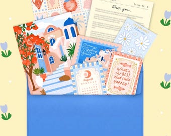 Unique print mail club - Muchable - July edition | journaling, art, snail mail, post crossing - stickerclub, mailclub, shipping July 16th