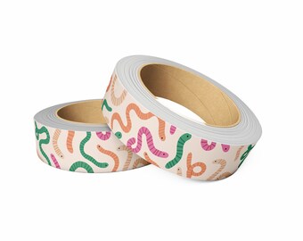 Washi tape worms, insects - Muchable | flower stationery illustration pattern design