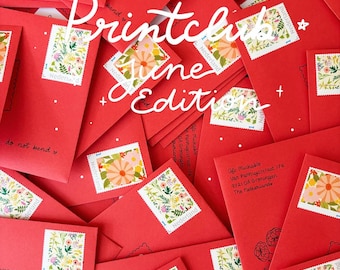 Print Mail Club – Monthly Art Print February edition | Happy snailMail by Post - post crossing/journaling