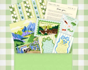 Club de correo impreso único - Muchable - Edición de agosto | diario, arte, correo tradicional, cruce postal - club de pegatinas, club de correo, envíos 16 de agosto