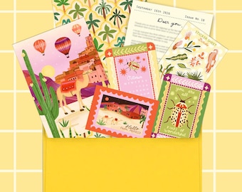 Unique print mail club - Muchable - september edition | journaling, snail mail, post crossing - stickerclub, mailclub, shipping september 16