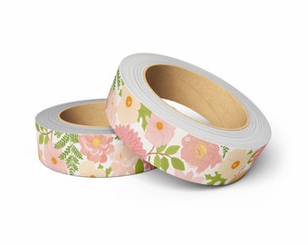 Washi tape sweet flowers Muchable | flower stationery illustration pattern design | paper tape botanical flowers cute valentine